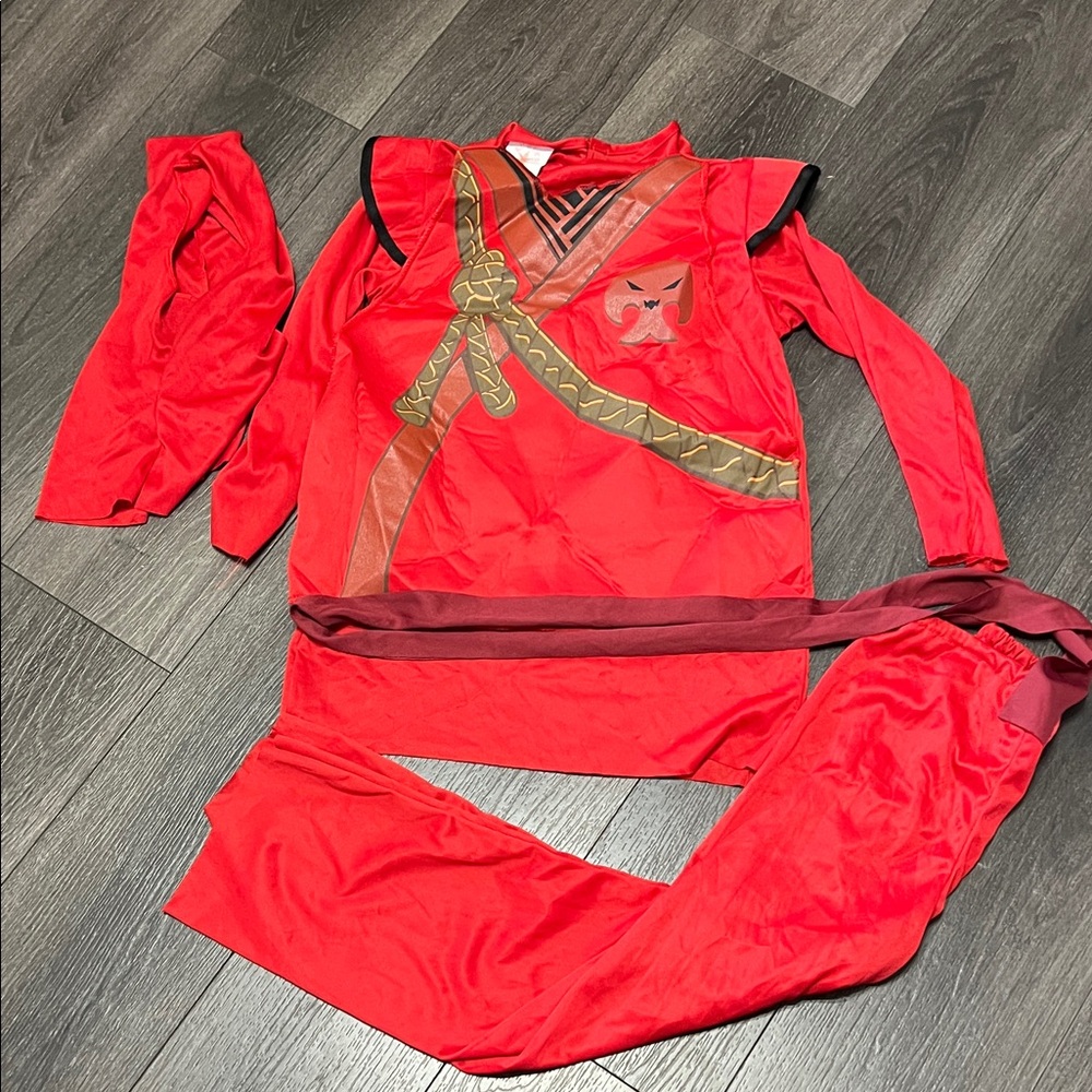 Red Ninja Costume Set with Sash Boys 8-10 
Halloween costume